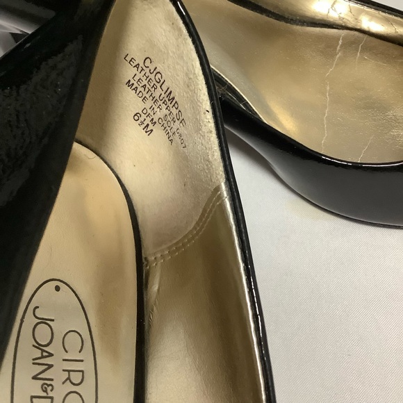Circa Joan & David Black Patent Leather 2” heels pointed shoes 6.5 - Picture 4 of 10